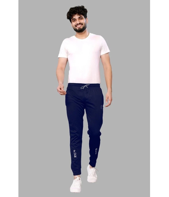 Anand Navy Blue Lycra Mens Joggers ( Pack of 1 ) - None