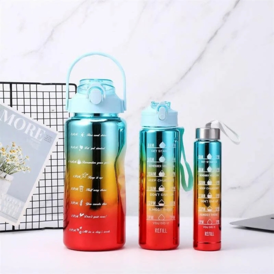 3 In 1 Trendy Tumbler Water Bottle (Multicolour)-Orange