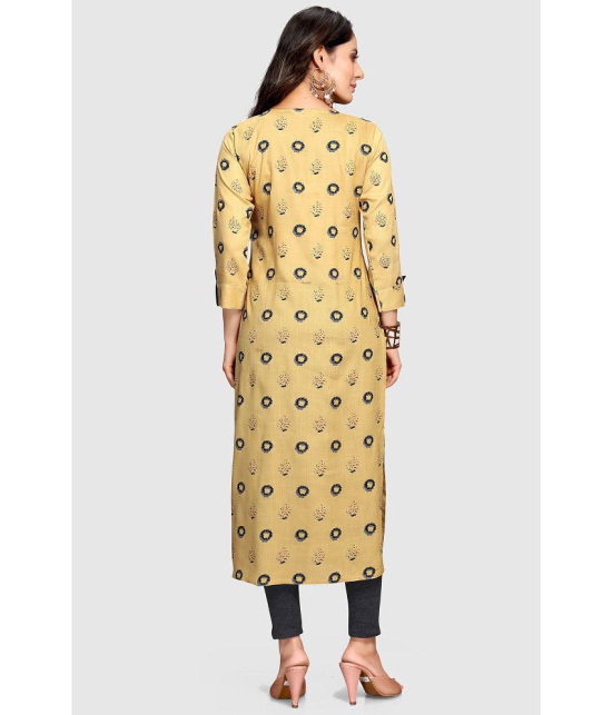 Rajnandini - Beige Rayon Women's A-line Kurti ( Pack of 1 ) - None