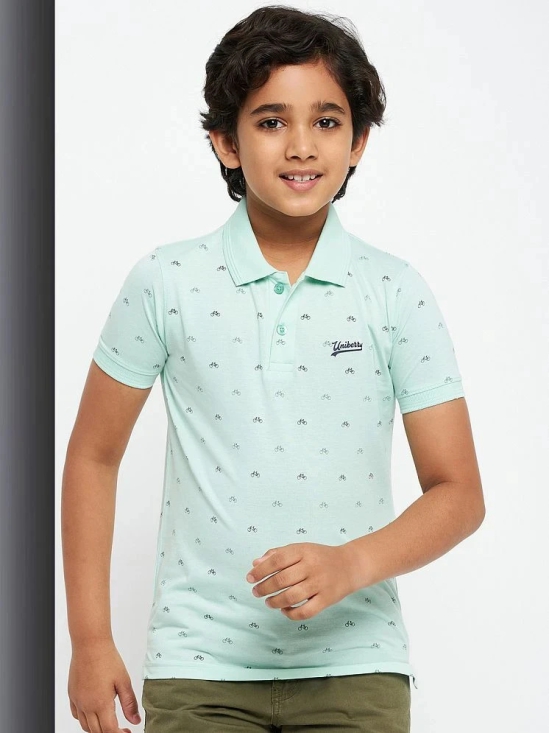 UNIBERRY - Mint Green Cotton Blend Boys Polo T-Shirt ( Pack of 1 ) - None