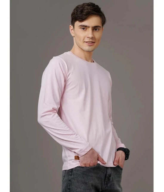 Paul Street - Light Pink Cotton Blend Slim Fit Mens T-Shirt ( Pack of 1 ) - None