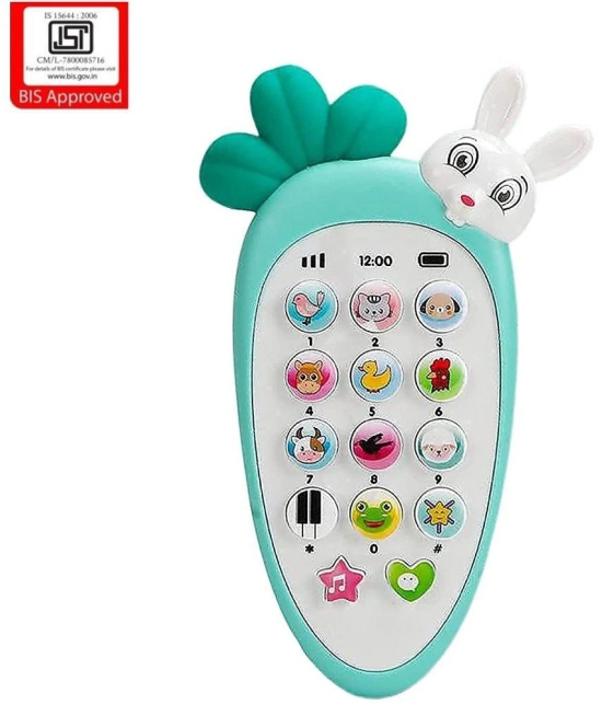 Kids My First Touch Screen Mobile with Light and Sound Effect, A Neck Holder with Random Character Smartphone Toy (Multicolor)