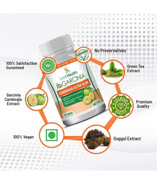 Leanhealth Garcinia Cambogia 800 mg with extract of Guggul and Green Tea - 60 Capsule | Helps in Natural Weight Manegement