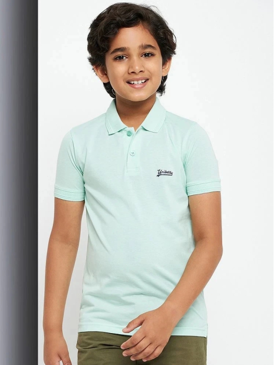 UNIBERRY - Mint Green Cotton Blend Boys Polo T-Shirt ( Pack of 1 ) - None