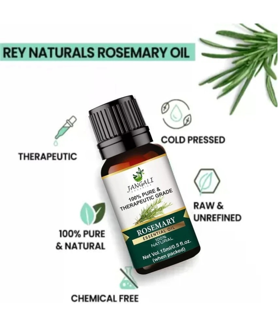 PURE Jangali ORGANICS Rosemary Essential Oil 100% PURE & Natural for Hair Growth, Skin 45ML