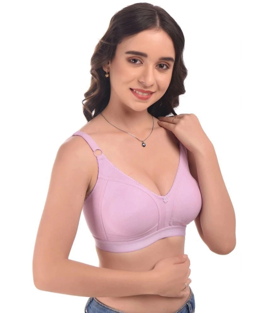 Elina Purple Cotton Non Padded Womens Everyday Bra ( Pack of 1 ) - None