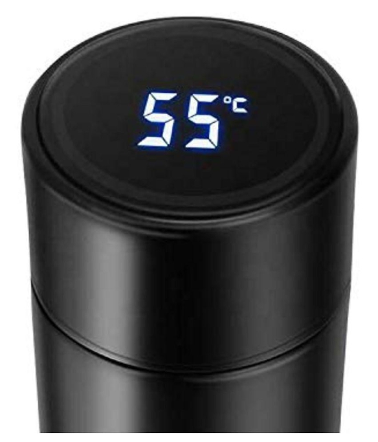 globle ex Thermos Flask LED Temperature Display Water Bottle Black 500 mL Stainless Steel Water Bottle set of 1 - Black