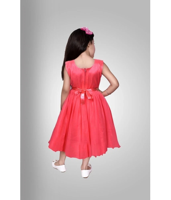 Arshia Fashions - Red Net Girls Frock ( Pack of 1 ) - None