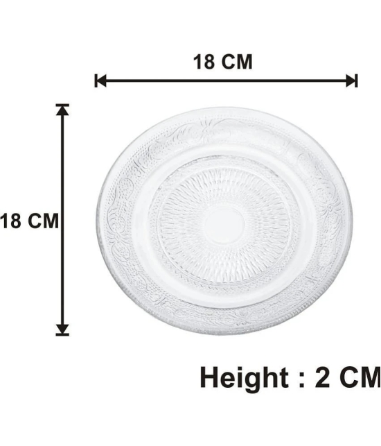 Somil 2 Pcs Glass Transparent Full Plate - Transparent