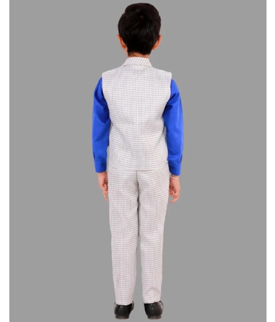 DKGF Fashion - Blue Cotton Blend Boys Shirt & Pants ( Pack of 1 ) - None