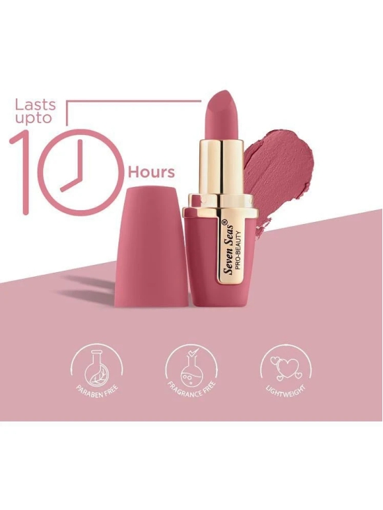 Seven Seas Intense Matte Color| Smooth Texture|Lip Comfort Velvet Matte Lipstick(Apple Candy)