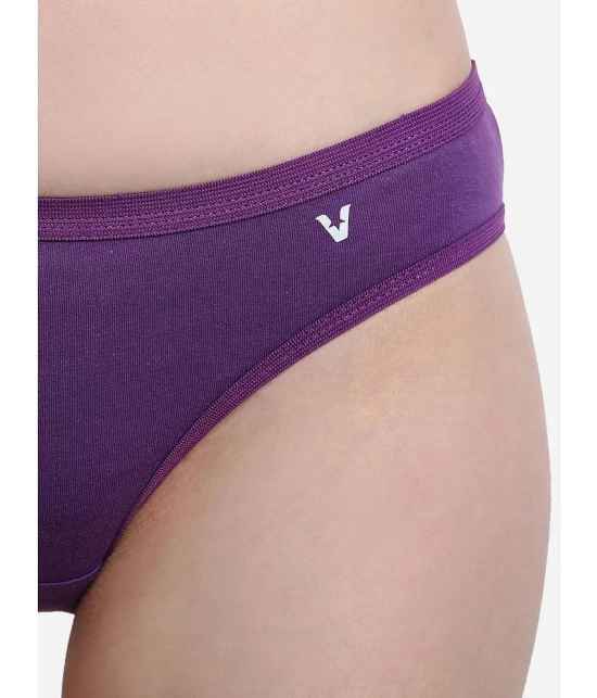 VStar - Multi Color Cotton Solid Womens Bikini ( Pack of 2 ) - None