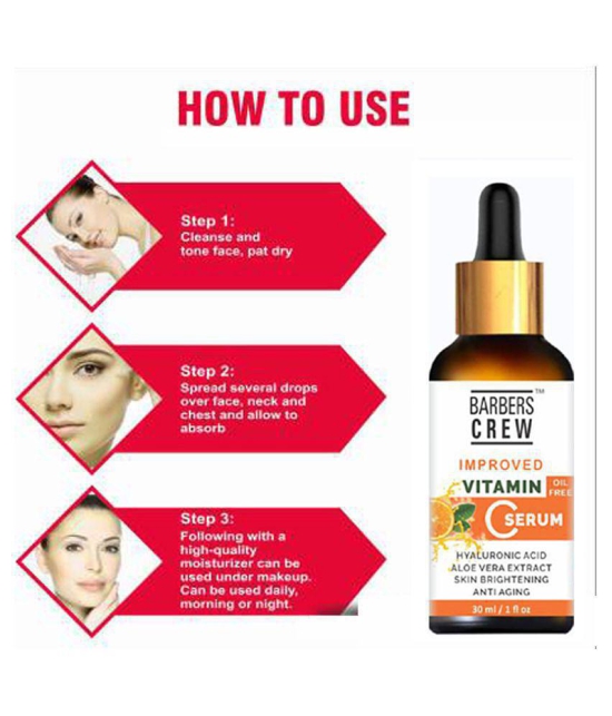 Barbers Crew Improved Vitamin C Face Serum- For Oil Free & Skin Whitening & Brightening Face Serum 30 mL