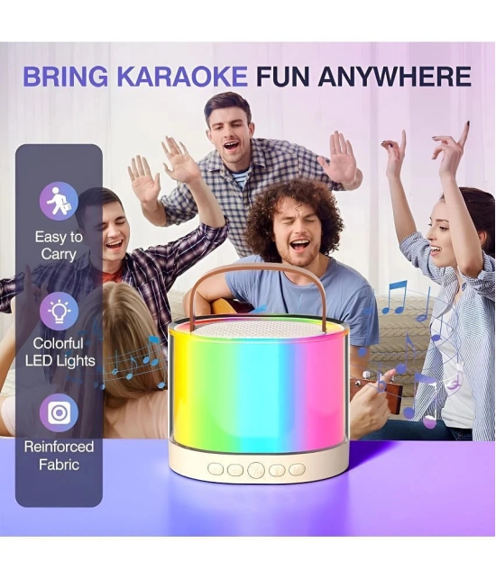 VEhop Karaoke with Mic 10 W Bluetooth Speaker Bluetooth V 5.3 with USB,SD card Slot,Aux Playback Time 6 hrs Assorted - Assorted