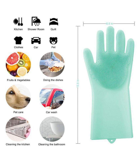 Metroplus Kitchenware Rubber Standard Size Cleaning Glove SILICONE HAND GLOVES