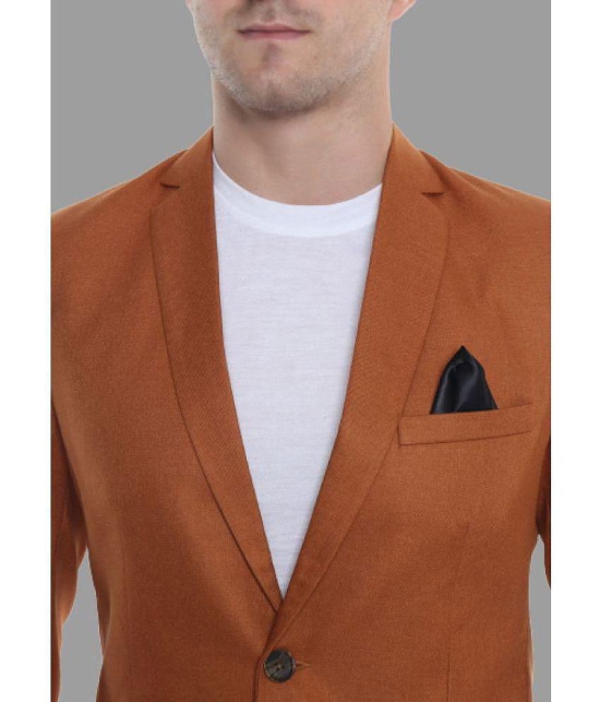 DKGF Fashion - Mustard Polyester Regular Fit Men''s Blazer ( Pack of 1 ) - None