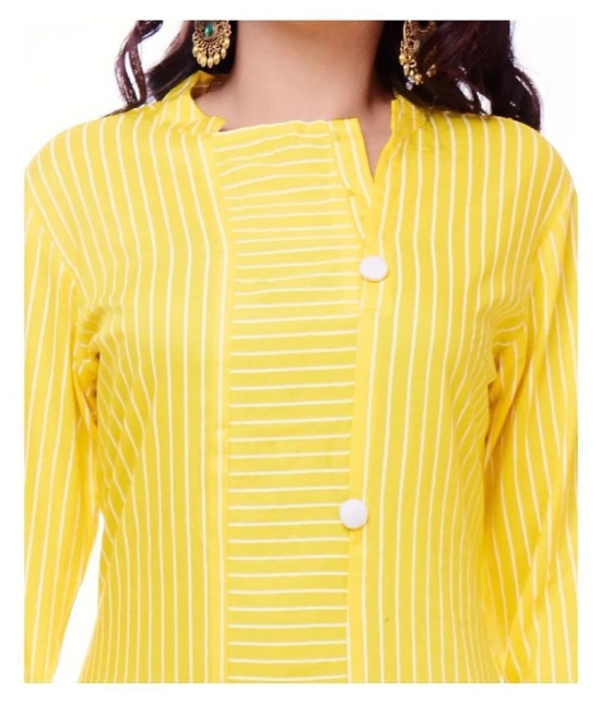 Rangun - Yellow Rayon Womens Asymmetrical Kurti ( Pack of 1 ) - XXL