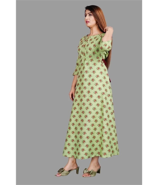 SIPET - Green Rayon Womens Anarkali Kurti ( Pack of 1 ) - None