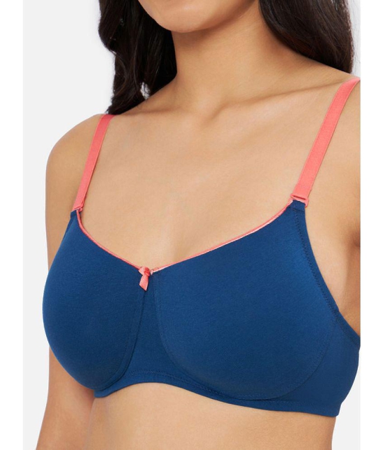 Amante - Blue Cotton Lightly Padded Women's T-Shirt Bra ( Pack of 1 ) - None