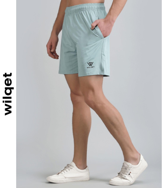 Mens Activewear Running Shorts-Sky Blue / XXL