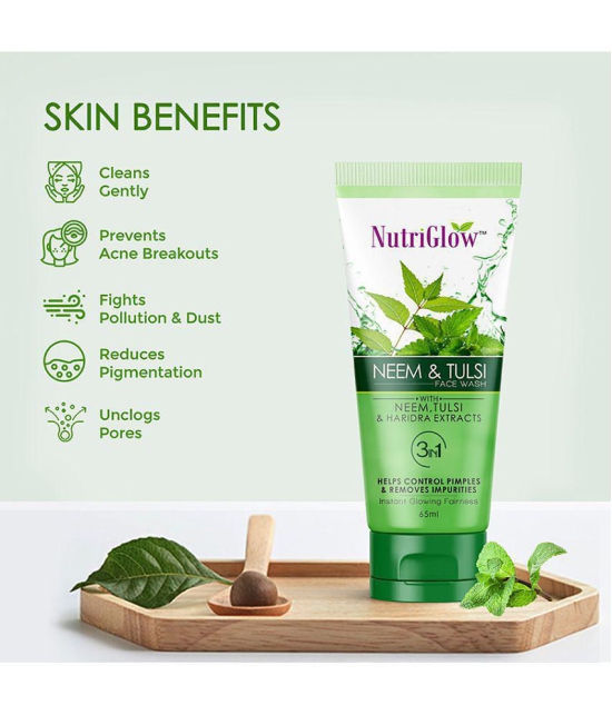 Nutriglow Neem & Tulsi Face Wash 65mL Each