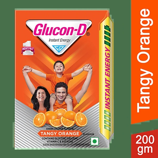 Glucon-D Tangy Orange, 200 Gm