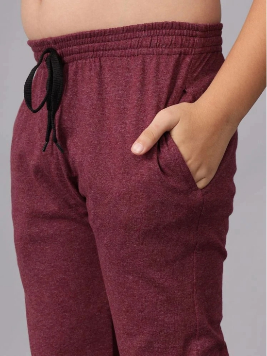 Diaz Maroon Cotton Blend Boys Trackpant ( Pack of 1 ) - None