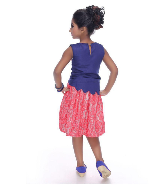 Zadmus Girls Top & Shorts Dress,Blue - 3-4 Years