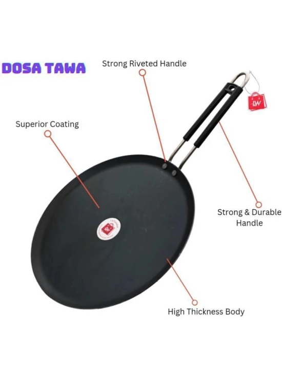 LAZYWINDOW Iron Dosa Tawa ( Pack of 1 ) - Black