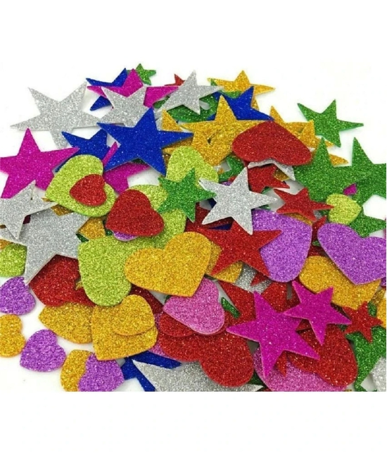 ECLET A4 Glitter Foam Sheet Sparkles 2 mm Thick 10 Different Color, for Art & Craft