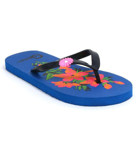 GBest - Blue Women''s Thong Flip Flop - None