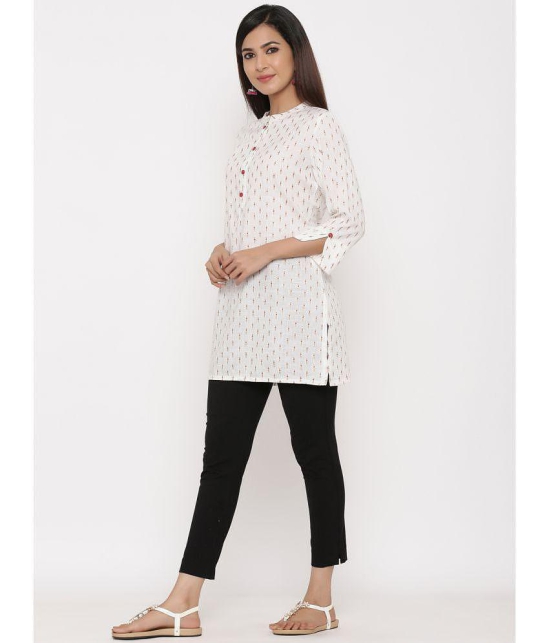 KIPEK Rayon Regular Tops - White Single - XL