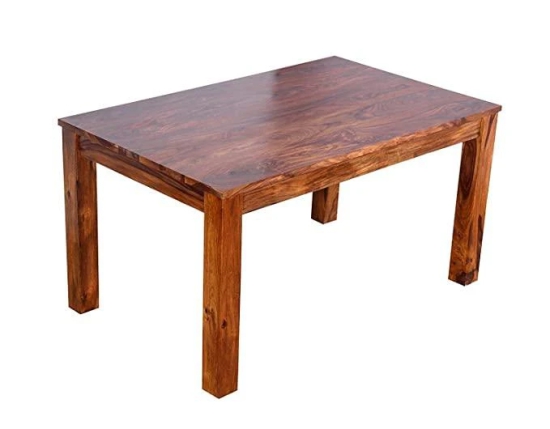 Solid Sheesham Wood Urban 6 Seater Dining Table-Brown