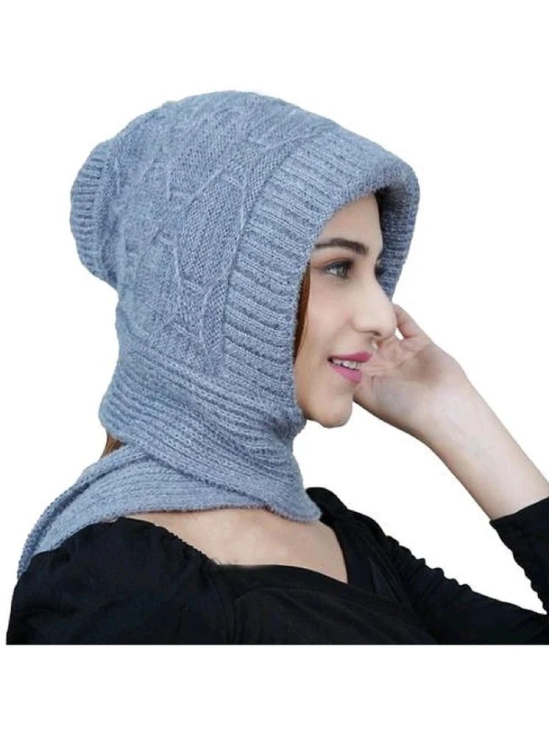 Whyme Fashion Gray Woollen Womens Headwrap ( Pack of 1 ) - Gray