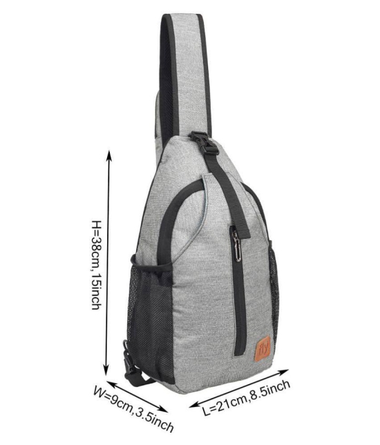 Fly Fashion Light Grey 6 Ltrs Backpack