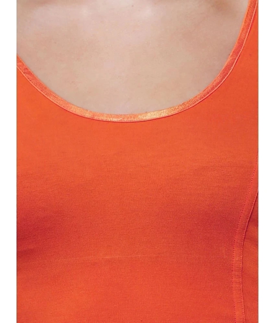 Vami - Orange Readymade without Pad Cotton Blend Womens Blouse ( Pack of 1 ) - None