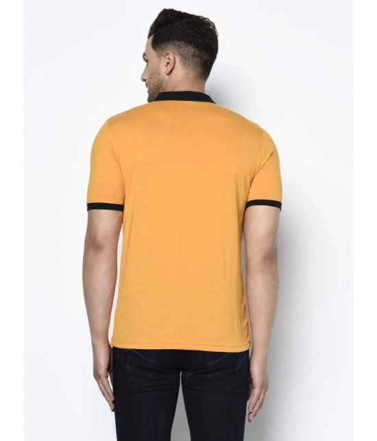 Glito - Mustard Cotton Blend Regular Fit Mens T-Shirt ( Pack of 1 ) - None