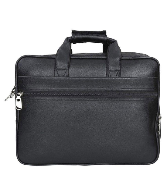 Leather World Office Laptop bag Black P.U. Office Bag