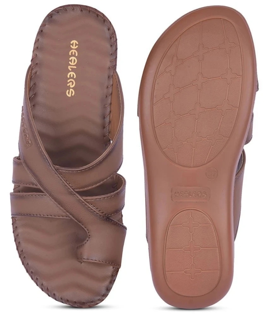 Liberty Tan Womens Leather Slipper - None