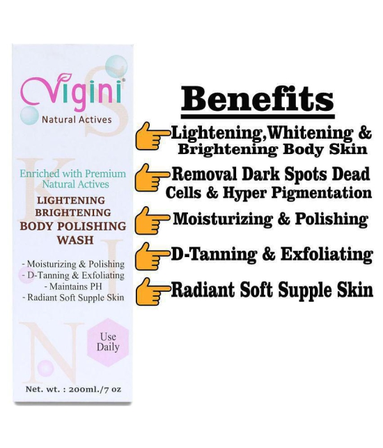 Vigini Skin Whitening Soap Cream use with Body Brightening Wash Gel