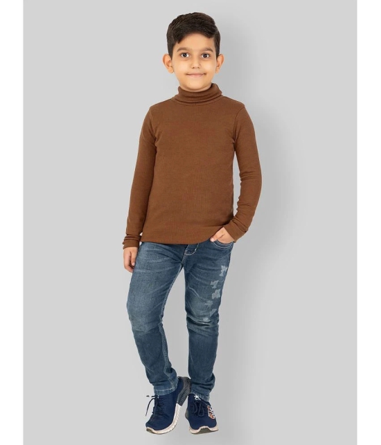 YHA - Brown Woollen Blend Boys Pullover Sweaters ( Pack of 1 ) - None