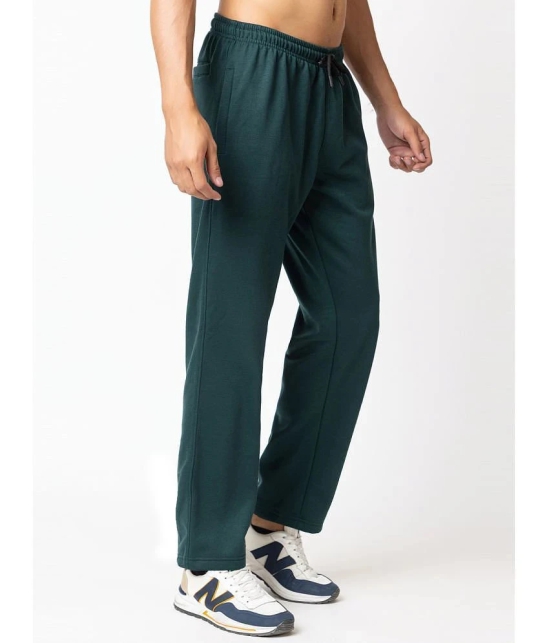 YHA Dark Green Fleece Mens Trackpants ( Pack of 1 ) - None