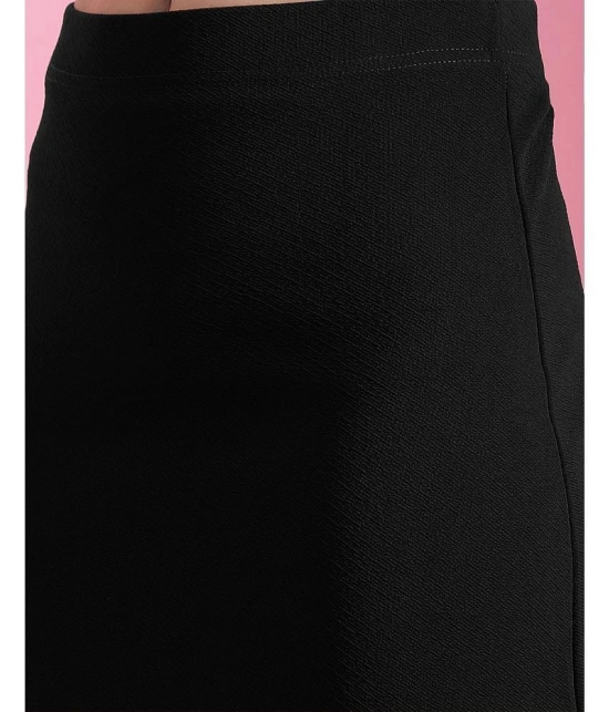 Selvia Black Solid Skirt Top Set - None