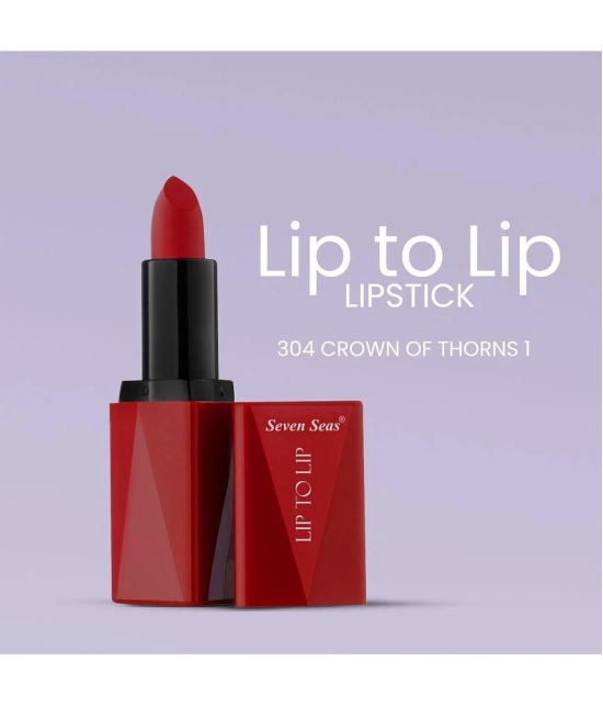 Seven Seas Lip To Lip Long Lasting Matte Lipstick With Smoke Eyes Non Transferable Revolving Kajal