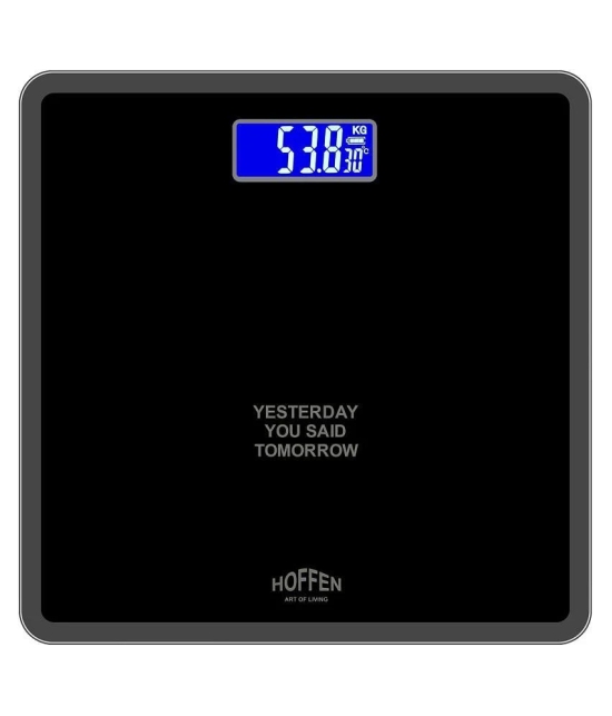 Hoffen Venus HO-18-Black-Digital Electronic Personal Body Health Fitness Check up Weighing Scale HO-18-Black Black