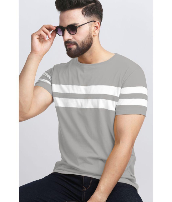 AUSK - Grey Cotton Blend Regular Fit Mens T-Shirt ( Pack of 2 ) - None