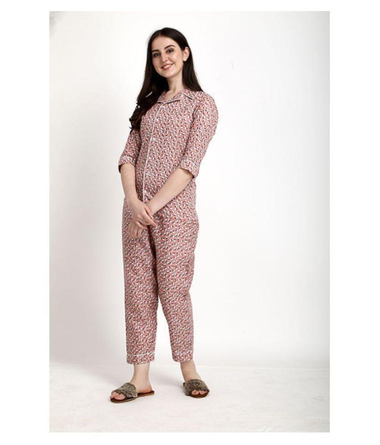 Berrylicious Cotton Nightsuit Sets - Brown - XL