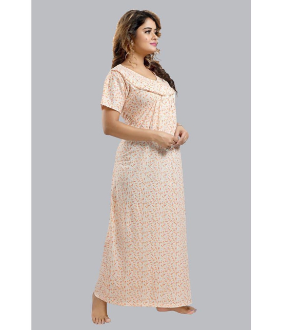 FOMTI Peach Cotton Nighty Single - Free Size