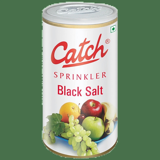 Catch Black Salt Sprinklers - Adds Flavour & Aroma, 200 G Can