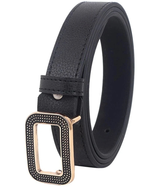 Zacharias - Black Faux Leather Mens Casual Belt ( Pack of 1 ) - None